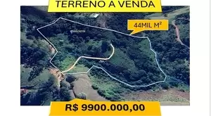 Terreno à Venda em São Francisco Xavier – 44.000 m²